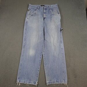 Extreme Limit Baggy Jeans Mens 34x32 Light Wash Blue Relaxed Distressed Skate